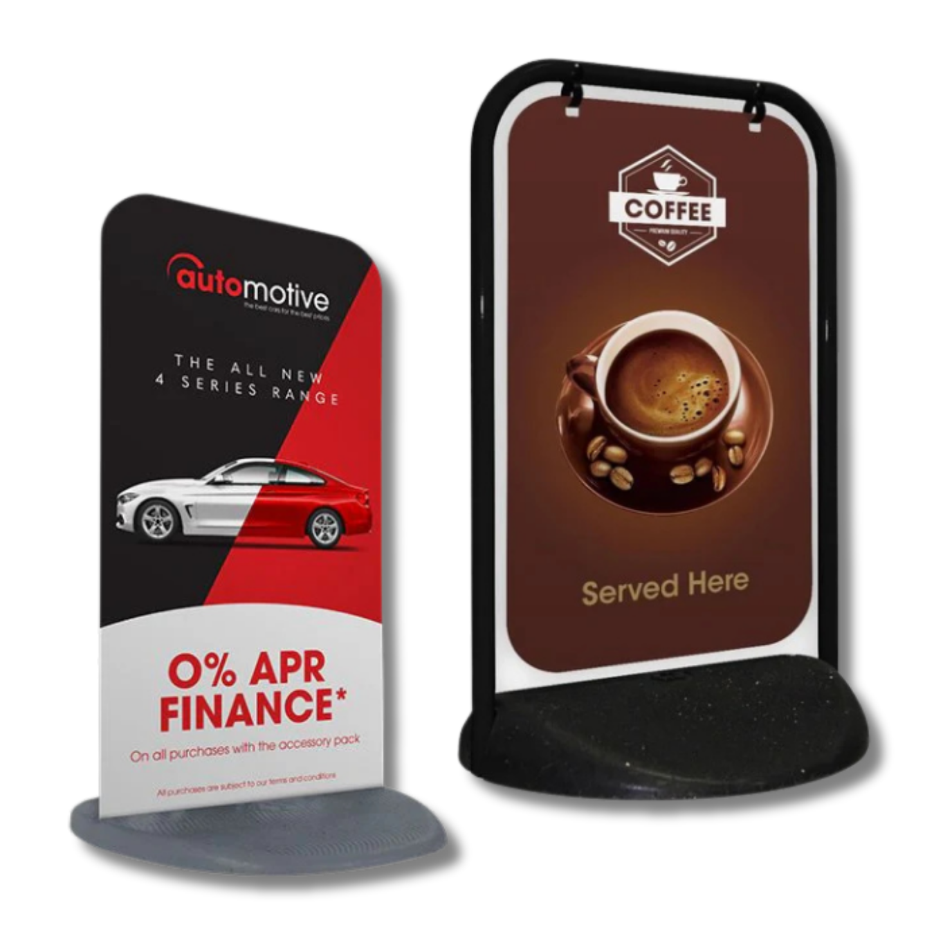 Outdoor pavement signs